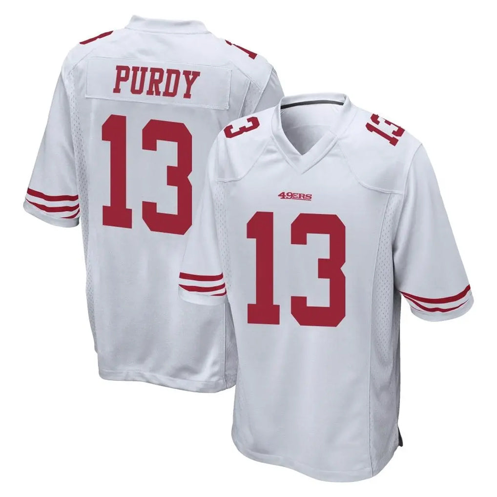 SF.49ers #13 Brock Purdy Player White Home Game Ddoa Stitched Jerseys
