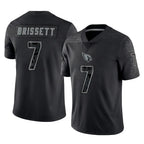 A.Cardinals #7 Jacoby Brissett Player Black RFLCTV Limited Home Game Ddoa Stitched Jerseys