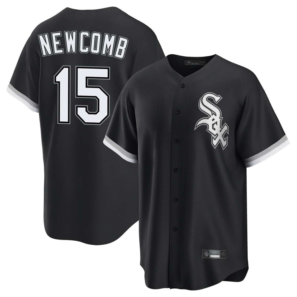 C.White Sox #15 Sean Newcomb Player Black Home Game Ddoa Stitched Jerseys