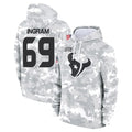 H.Texans #69 Ed Ingram Player Arctic Camo Salute to Service Hoodies Limited Game Ddoa Stitched Jerseys