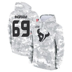 H.Texans #69 Ed Ingram Player Arctic Camo Salute to Service Hoodies Limited Game Ddoa Stitched Jerseys