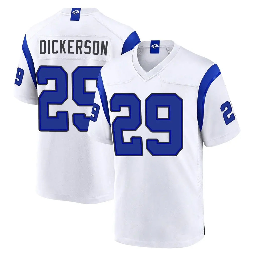 LA.Rams #29 Eric Dickerson Player White Fearsome Home Game Ddoa Stitched Jerseys