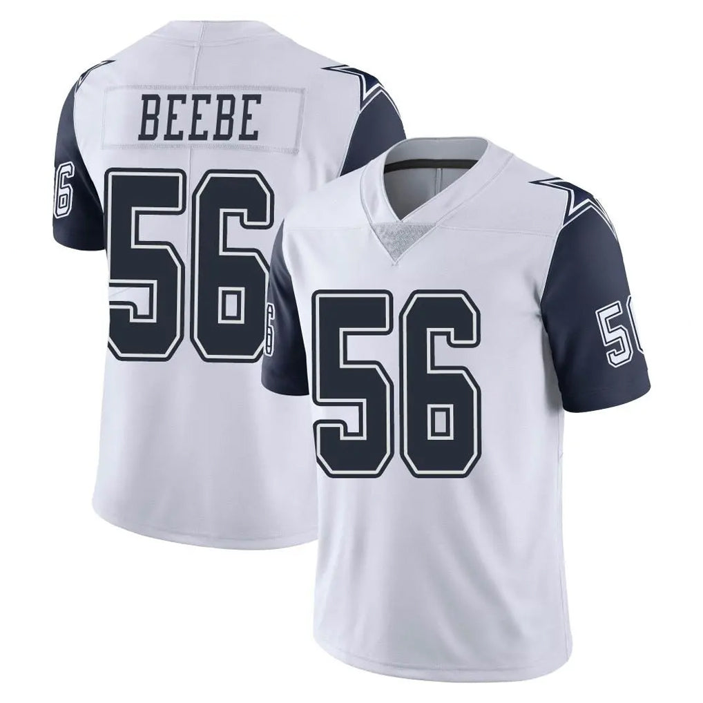 D.Cowboys #56 Cooper Beebe Player White-Navy Limited Color Rush Vapor Untouchable Home Game Ddoa Stitched Jerseys