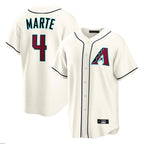 A.Diamondbacks #4 Ketel Marte Player Cream Home Game Ddoa Stitched Jerseys