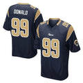 LA.Rams #99 Aaron Donald Player Navy Home Game Ddoa Stitched Jerseys