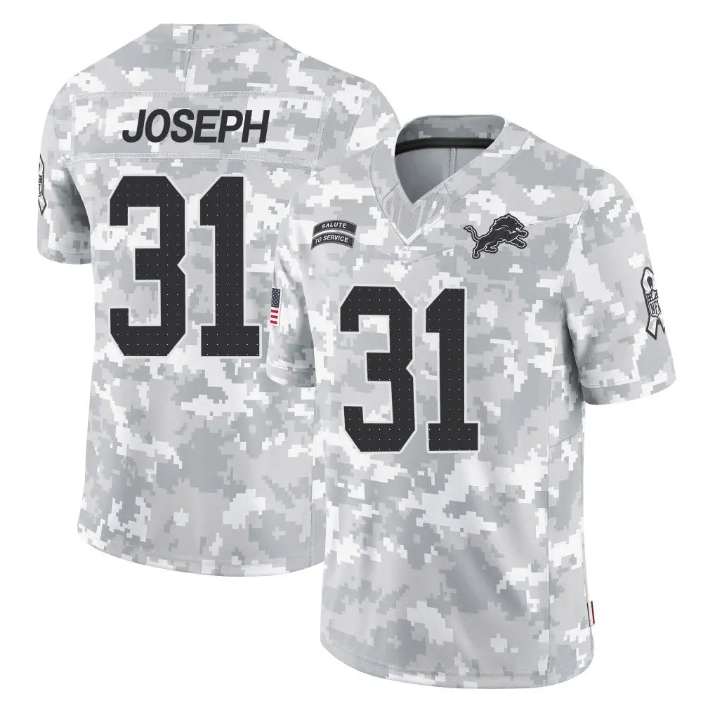 D.Lions #31 Kerby Joseph Player Arctic Camo Salute To Service Limited Ddoa Stitched Jerseys