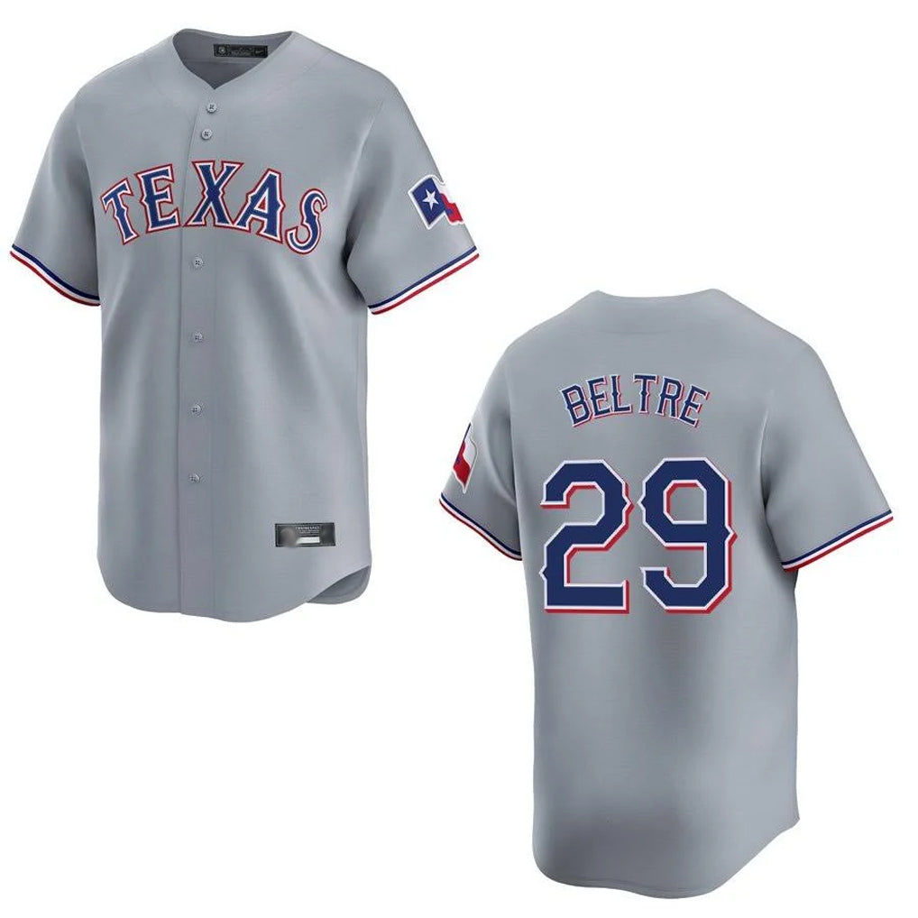 T.Rangers #29 Adrian Beltre Player Gray Home Limited Ddoa Stitched Jerseys