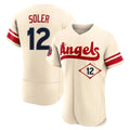 LA.Angels #12 Jorge Soler Player Cream City Connect Limited ELite Home Ddoa Stitched Jerseys