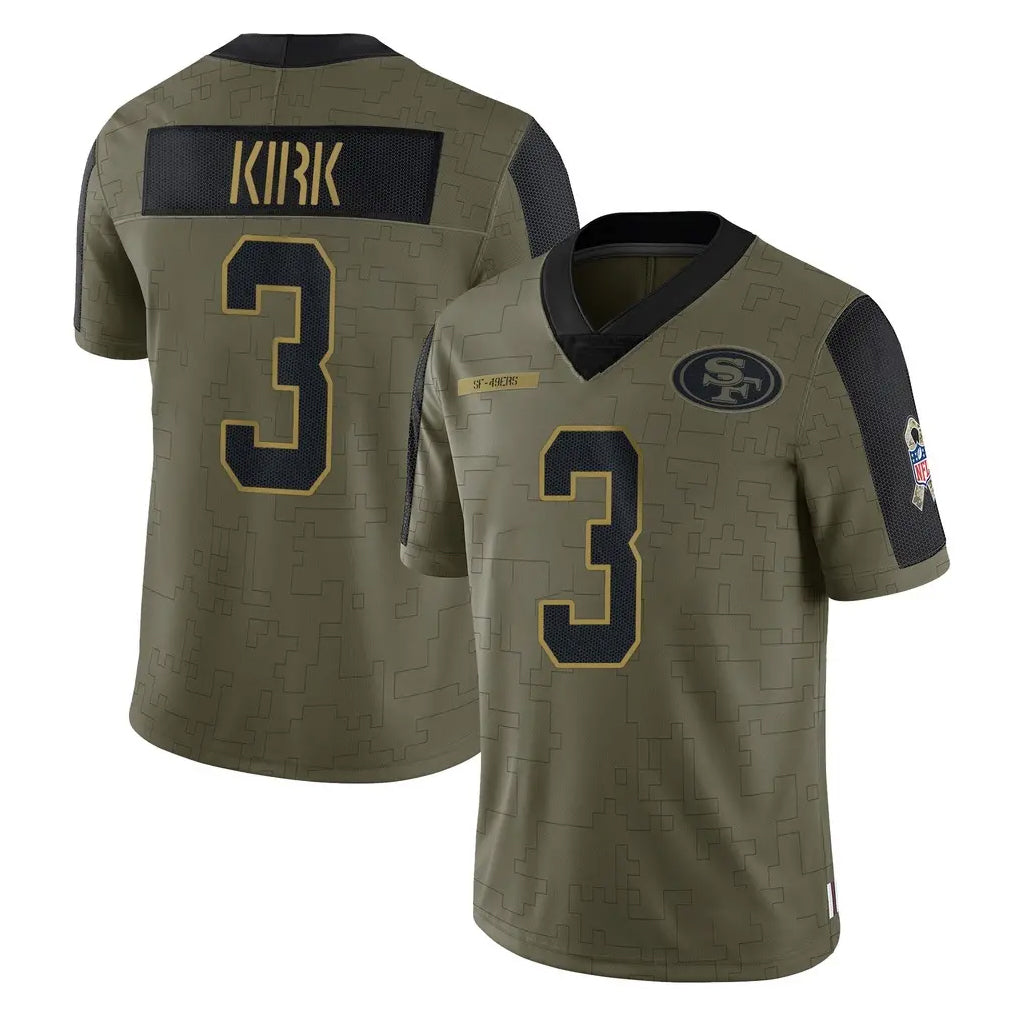 SF.49ers #3 Christian Kirk Player Olive Salute To Service Limited Game Ddoa Stitched Jerseys