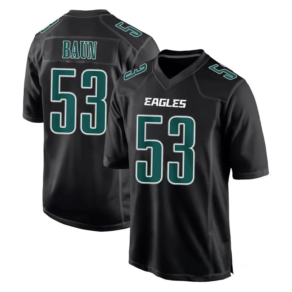 P.Eagles #53 Zack Baun Player Carbon Black Fashion Home Game Ddoa Stitched Jerseys