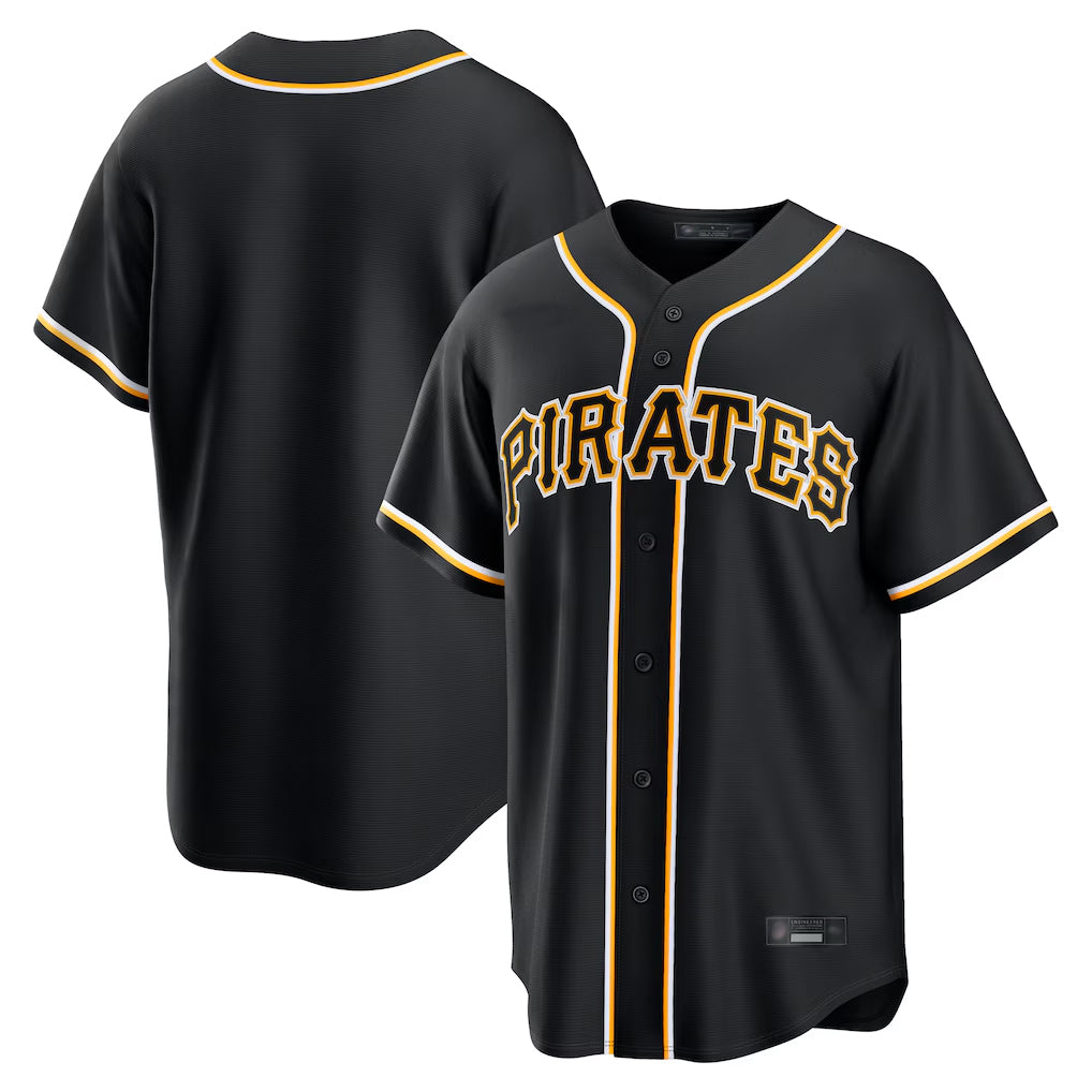 P.Pirates ## Pirates Blank Player Black Fashion Out Home Game Ddoa Stitched Jerseys