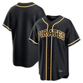 P.Pirates ## Pirates Blank Player Black Fashion Out Home Game Ddoa Stitched Jerseys