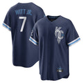 KC.Royals #7 Bobby Witt Jr. Player Navy City Connect Home Game Ddoa Stitched Jerseys