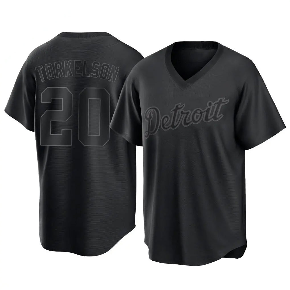 D.Tigers #20 Spencer Torkelson Player Black T-shirt Home Game Ddoa Stitched Jerseys