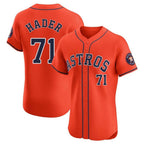 H.Astros #71 Josh Hader Player Orange Home Limited Elite Ddoa Stitched Jerseys