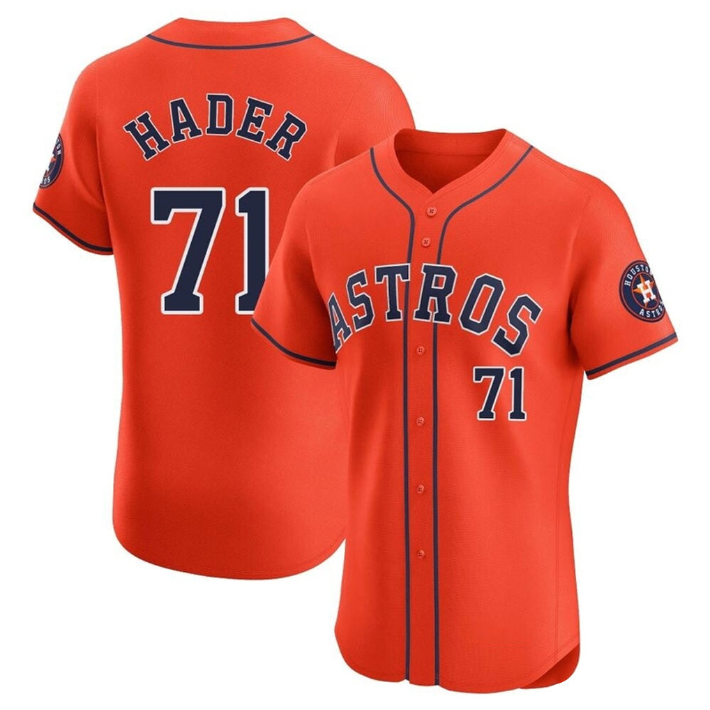 H.Astros #71 Josh Hader Player Orange Home Limited Elite Ddoa Stitched Jerseys