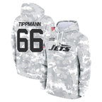 NY.Jets #66 Joe Tippmann Player Arctic Camo Salute to Service Pullover Hoodies Limited Game Ddoa Stitched Jerseys