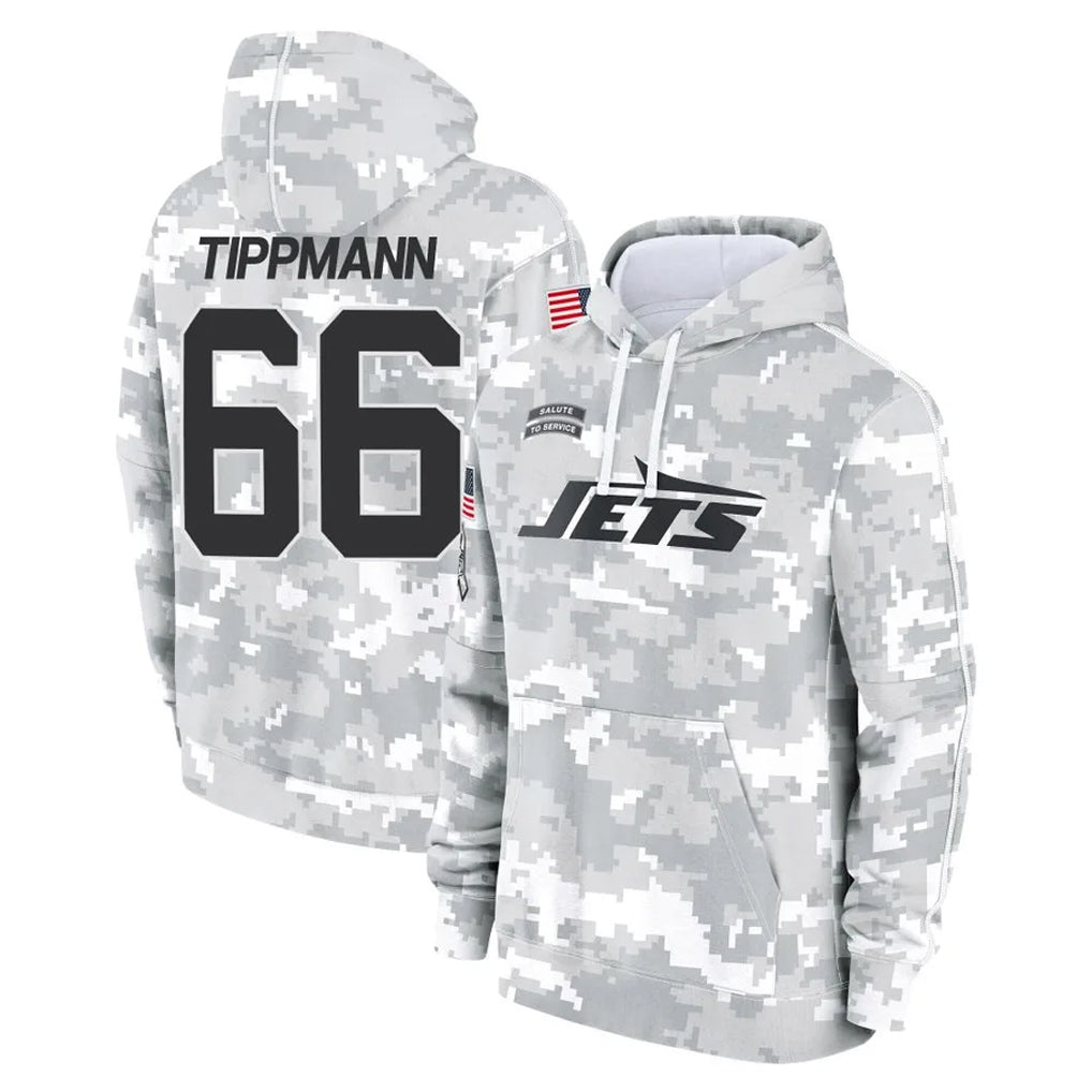 NY.Jets #66 Joe Tippmann Player Arctic Camo Salute to Service Pullover Hoodies Limited Game Ddoa Stitched Jerseys