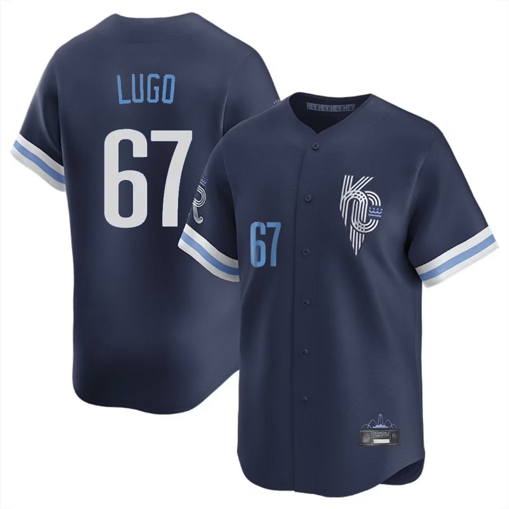 KC.Royals #67 Seth Lugo Player Navy City Connect Limited Home Ddoa Stitched Jerseys