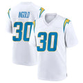 LA.Chargers #30 Alec Ingold Player White Home Game Ddoa Stitched Jerseys