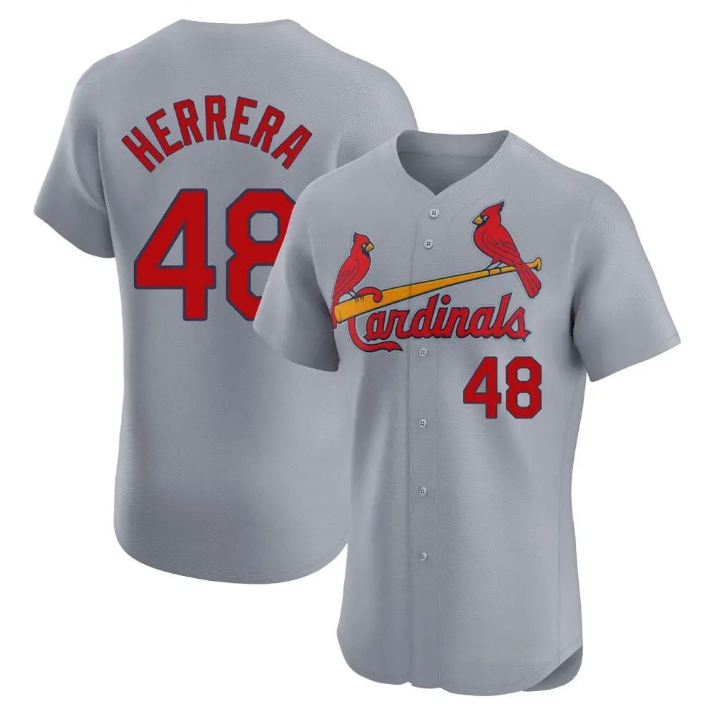 St. Louis Cardinals #48 Ivan Herrera Player Gray Home Limited Elite Ddoa Stitched Jerseys