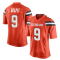 C.Browns #9 Grant Delpit Player Orange Home Game Ddoa Stitched Jerseys