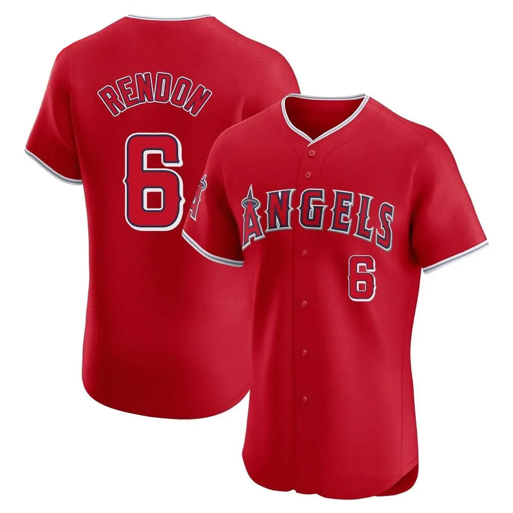 LA.Angels #6 Anthony Rendon Player Red Home Limited Elite Ddoa Stitched Jerseys
