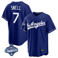 LA.Dodgers #7 Blake Snell Player Royal Game World Series Meet Ddoa Stitched Jerseys