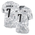 NE.Patriots #7 Carlton Davis III Player Arctic Camo Salute To Service Limited Game Ddoa Stitched Jerseys