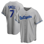 LA.Dodgers #7 Blake Snell Player Gray Road Game Ddoa Stitched Jerseys