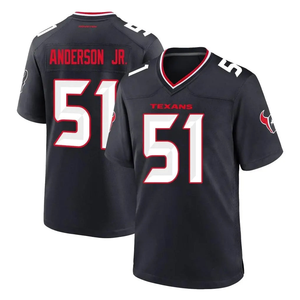 H.Texans #51 Will Anderson Jr. Player Navy Team Home Game Ddoa Stitched Jerseys