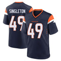 D.Broncos #49 Alex Singleton Player Navy Home Game Ddoa Stitched Jerseys