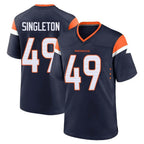D.Broncos #49 Alex Singleton Player Navy Home Game Ddoa Stitched Jerseys