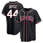 LA.Angels #44 Ben Joyce Player Black Fashion Out Home Game Ddoa Stitched Jerseys
