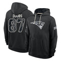 NE.Patriots #87 Romeo Doubs Player 2026 Black Logo Pullover Hoodies Limited Game Ddoa Stitched Jerseys