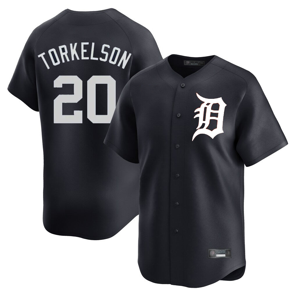 D.Tigers #20 Spencer Torkelson Player Navy Home Limited Game Ddoa Stitched Jerseys