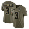 NO.Saints #3 Travis Etienne Jr. Player Olive 2025 Salute To Service Limited Ddoa Stitched Jerseys