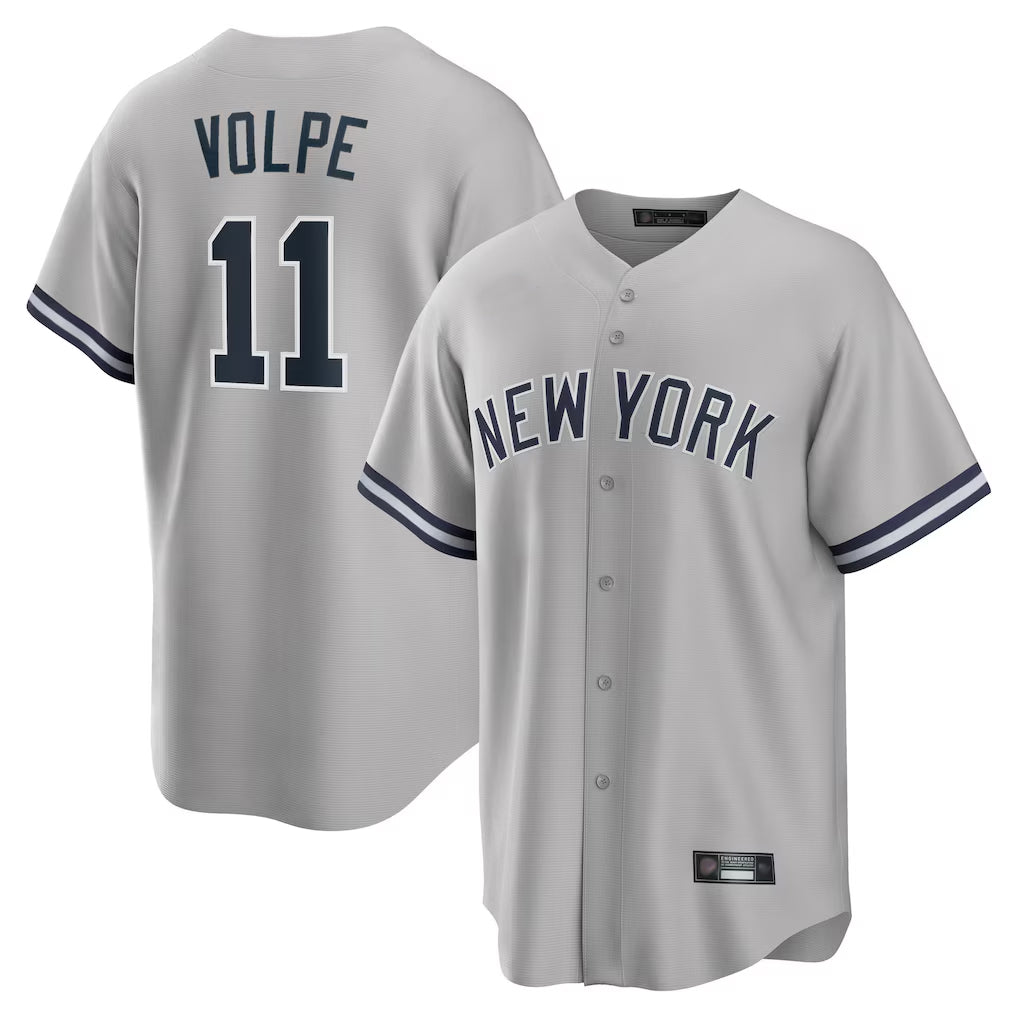 NY.Yankees #11 Anthony Volpe Player Gray Road Game Ddoa Stitched Jerseys