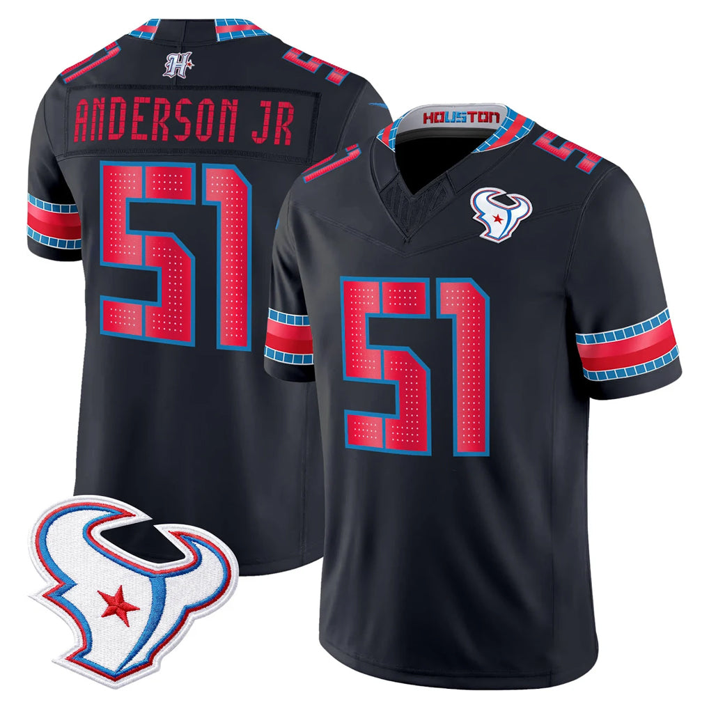 H.Texans #51 Will Anderson Jr. Player Navy 2026 Rivalries Vapor Limited Home Game Ddoa Stitched jerseys