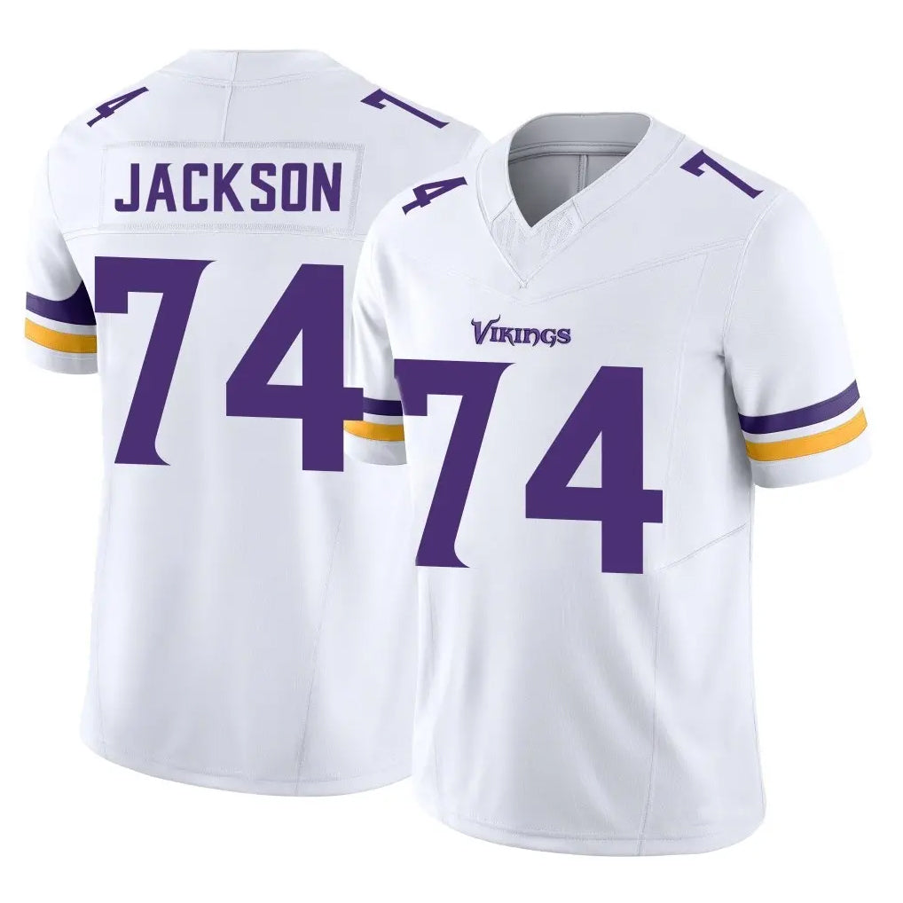 MN.Vikings #74 Donovan Jackson Player White Limited Vapor F.U.S.E. Home Game Ddoa Stitched Jerseys