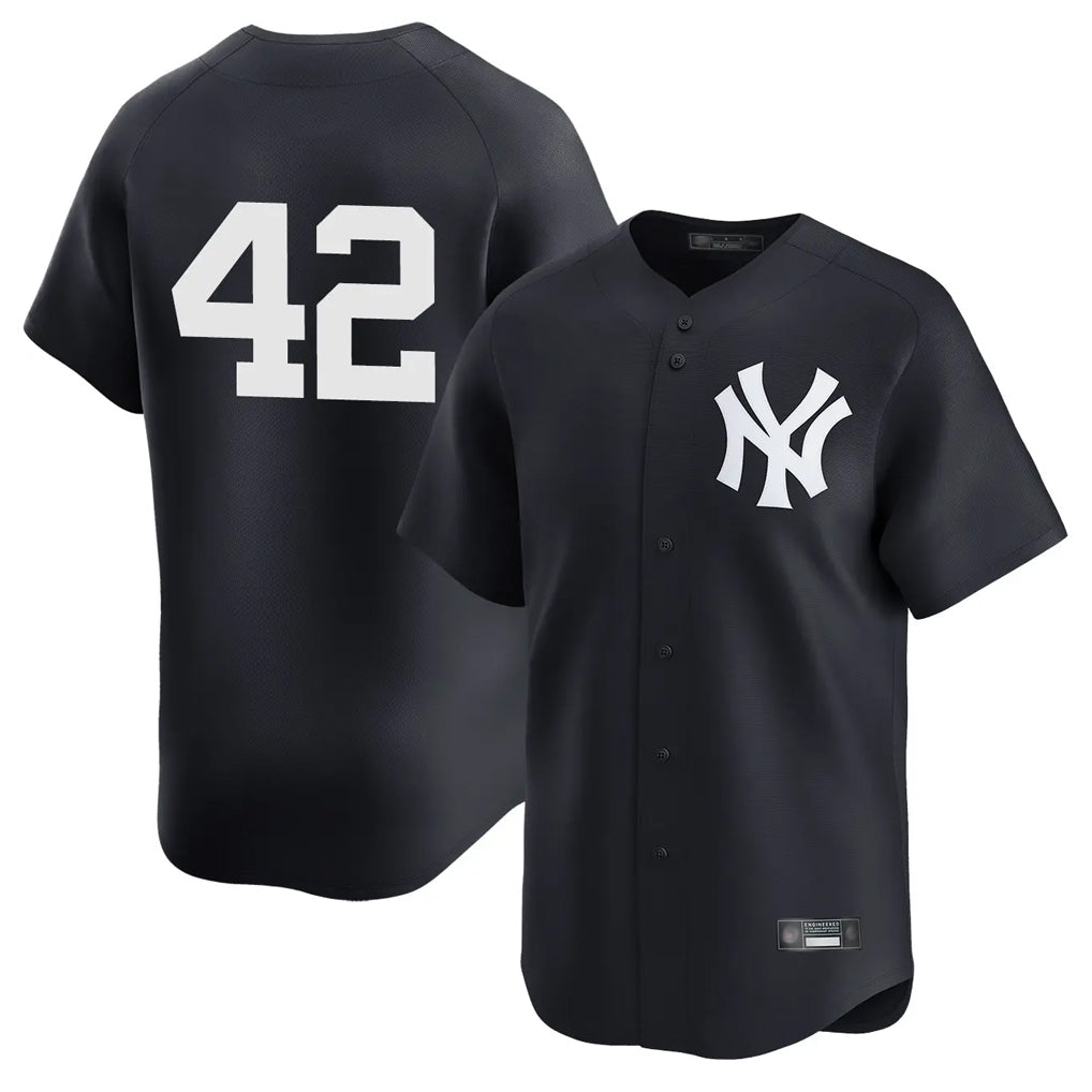 NY.Yankees #42 Mariano Rivera Player Navy Alternate Limited Ddoa Stitched Jerseys