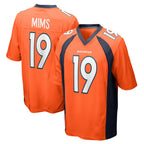 D.Broncos #19 Marvin Mims Jr. Player Orange Color Home Game Ddoa Stitched Jerseys