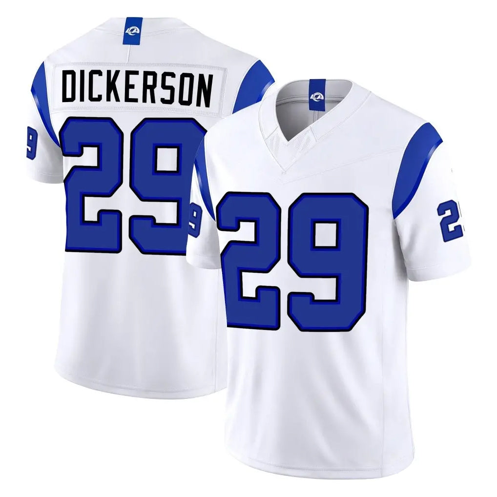 LA.Rams #29 Eric Dickerson Player White Limited Fearsome Vapor F.U.S.E. Home Game Ddoa Stitched Jerseys