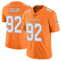 M.Dolphins #92 Zach Sieler Player Orange Limited Home Game Ddoa Stitched Jerseys