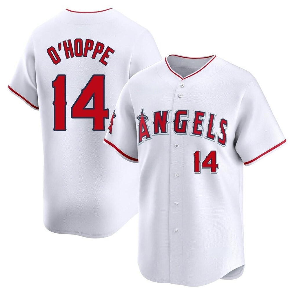 LA.Angels #14 Logan O'Hoppe Player White Limited Home Ddoa Stitched Jerseys