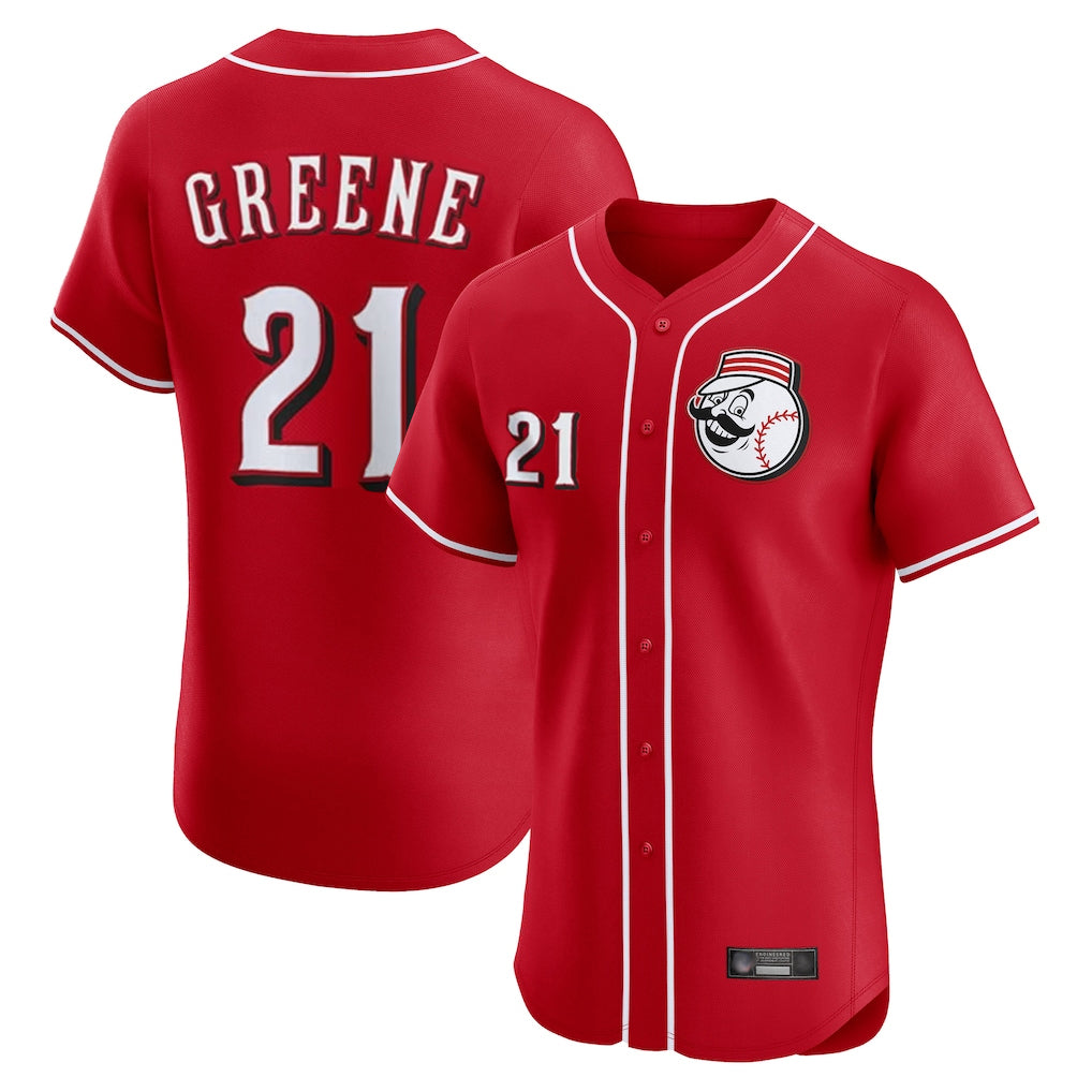C.Reds #21 Hunter Greene Player Red Limited Elite Home Game Ddoa Stitched Jerseys