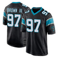 C.Panthers #97 Bobby Brown III Player Black Home Game Ddoa Stitched Jerseys