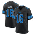 D.Lions #16 Jared Goff Player Black Alternate Home Game Ddoa Stitched Jerseys