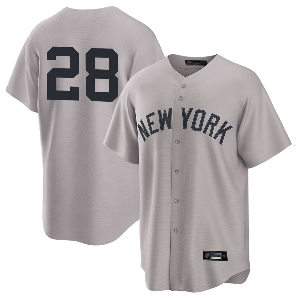NY.Yankees #28 Austin Wells Player Gray Game Ddoa Stitched Jerseys