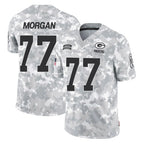 GB.Packers #77 Jordan Morgan Player Arctic Camo Salute To Service Limited Ddoa Stitched Jerseys